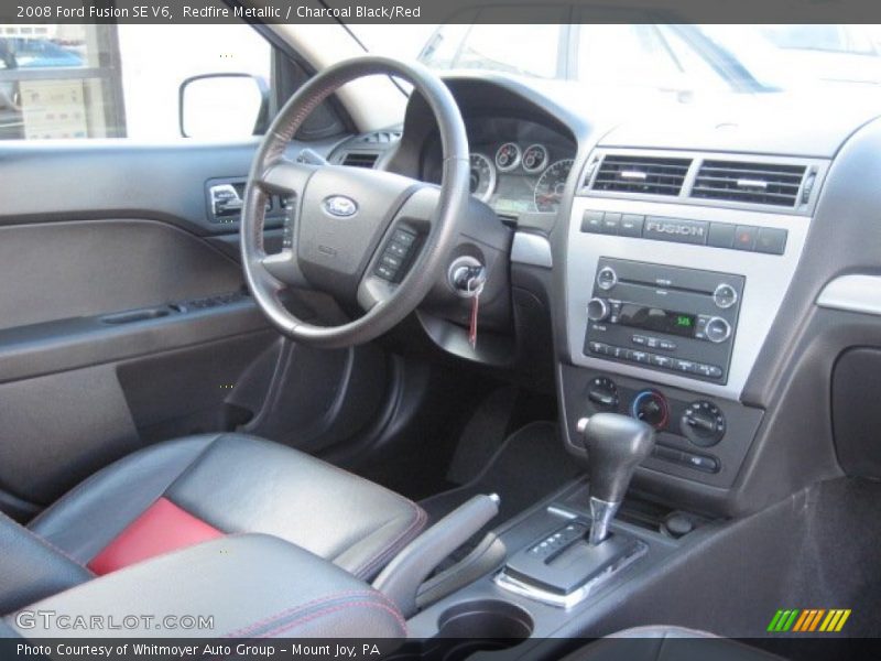 Redfire Metallic / Charcoal Black/Red 2008 Ford Fusion SE V6