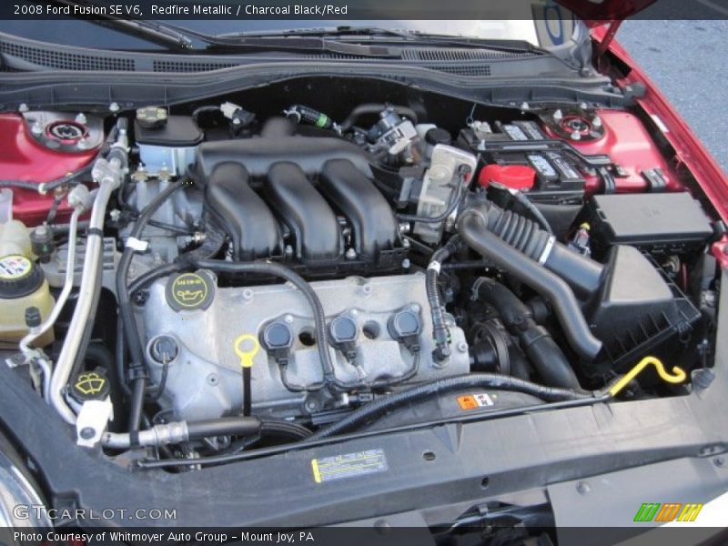 Redfire Metallic / Charcoal Black/Red 2008 Ford Fusion SE V6