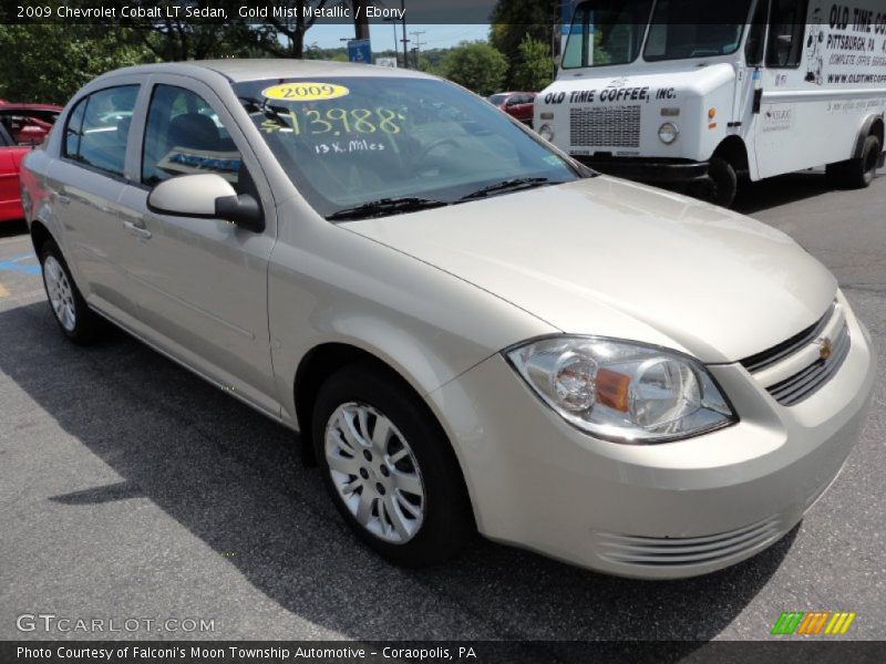 Gold Mist Metallic / Ebony 2009 Chevrolet Cobalt LT Sedan