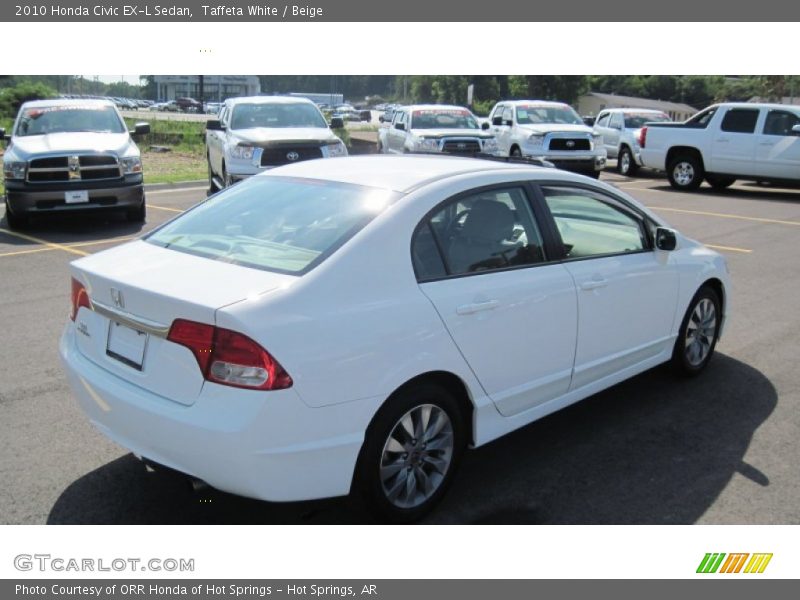 Taffeta White / Beige 2010 Honda Civic EX-L Sedan