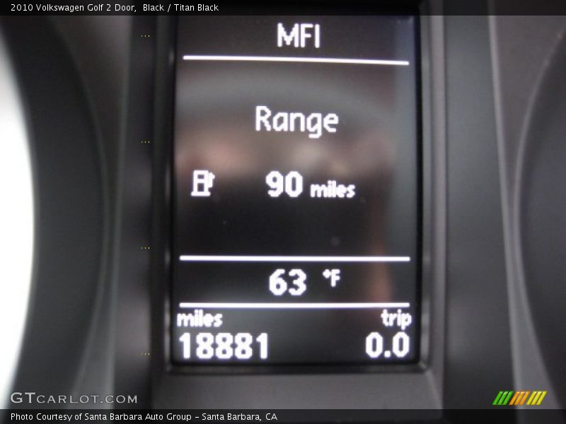 Black / Titan Black 2010 Volkswagen Golf 2 Door