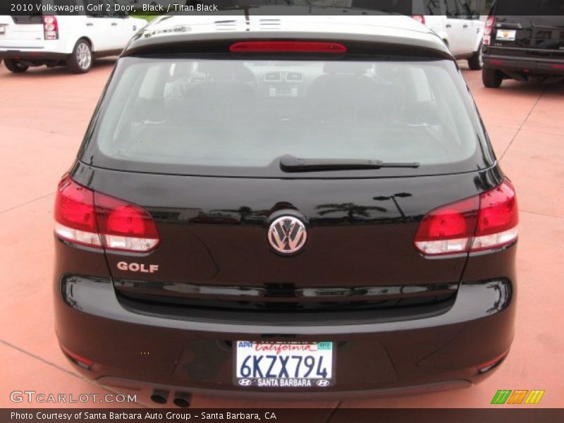 Black / Titan Black 2010 Volkswagen Golf 2 Door