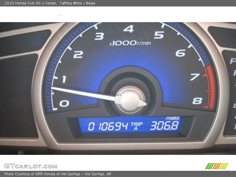 Taffeta White / Beige 2010 Honda Civic EX-L Sedan