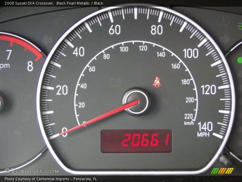 Black Pearl Metallic / Black 2008 Suzuki SX4 Crossover