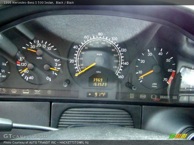 Black / Black 1998 Mercedes-Benz S 500 Sedan