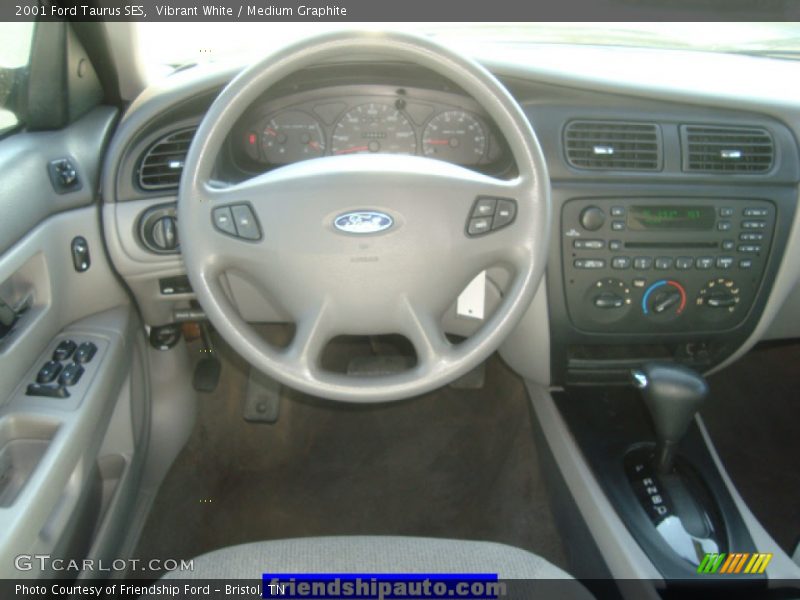 Vibrant White / Medium Graphite 2001 Ford Taurus SES