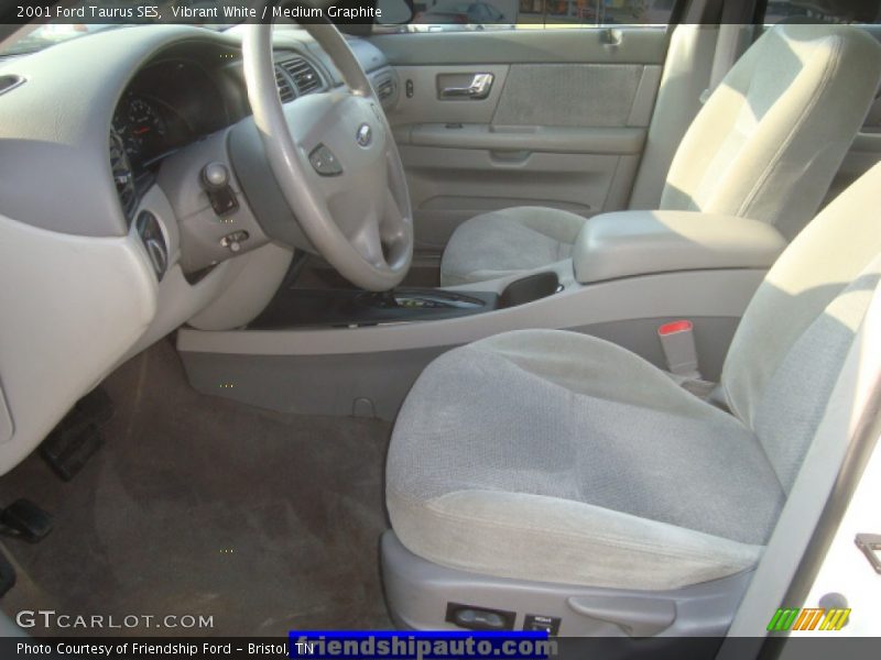 Vibrant White / Medium Graphite 2001 Ford Taurus SES