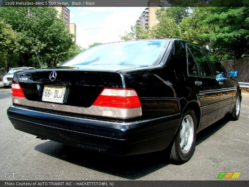 Black / Black 1998 Mercedes-Benz S 500 Sedan