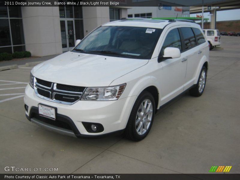 Bianco White / Black/Light Frost Beige 2011 Dodge Journey Crew