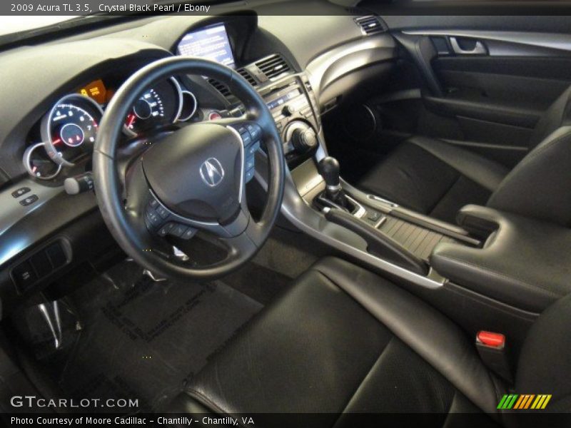 Crystal Black Pearl / Ebony 2009 Acura TL 3.5