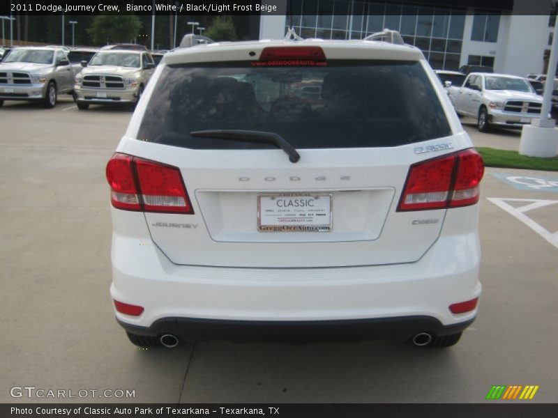 Bianco White / Black/Light Frost Beige 2011 Dodge Journey Crew