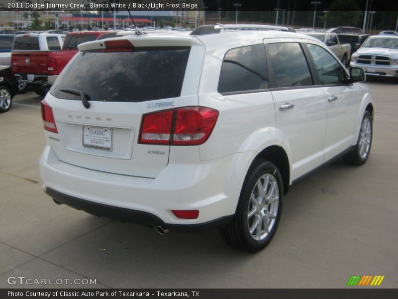 Bianco White / Black/Light Frost Beige 2011 Dodge Journey Crew