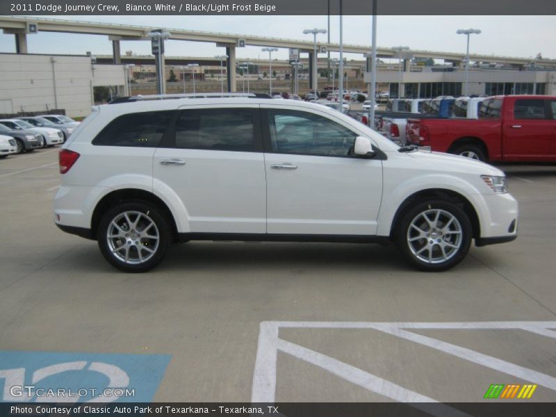 Bianco White / Black/Light Frost Beige 2011 Dodge Journey Crew