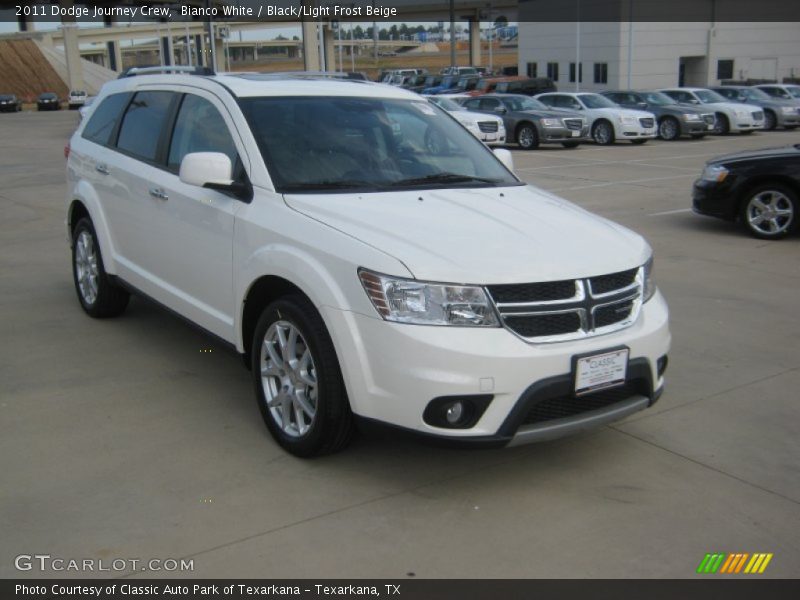 Bianco White / Black/Light Frost Beige 2011 Dodge Journey Crew