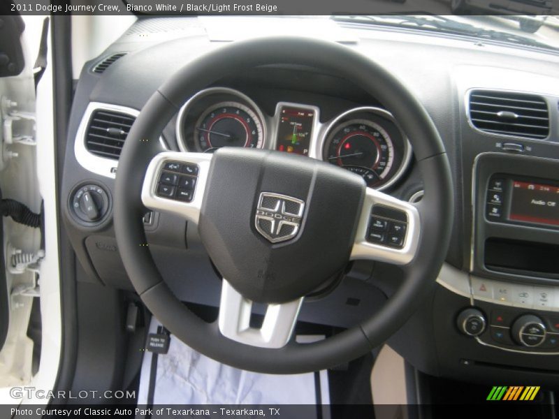 Bianco White / Black/Light Frost Beige 2011 Dodge Journey Crew