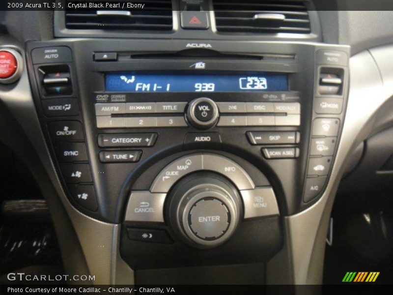 Crystal Black Pearl / Ebony 2009 Acura TL 3.5