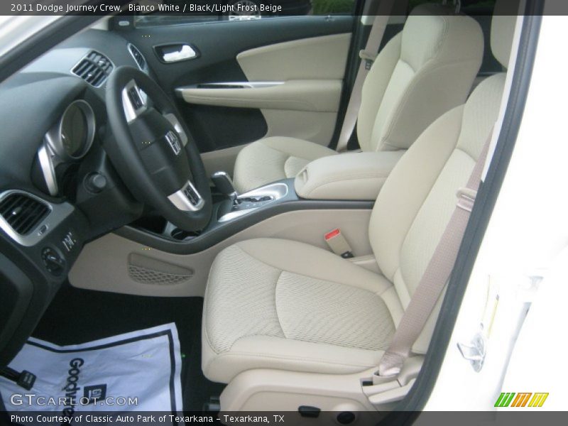 Bianco White / Black/Light Frost Beige 2011 Dodge Journey Crew