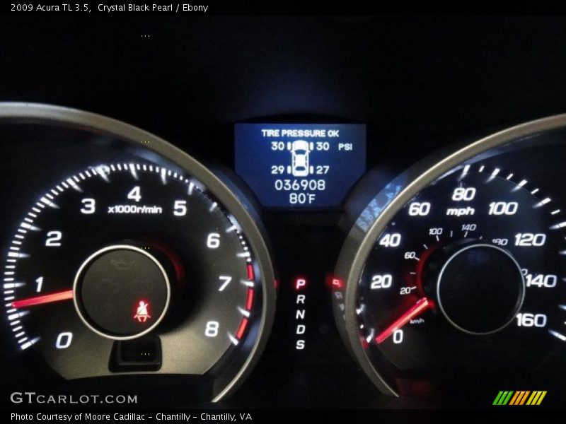 Crystal Black Pearl / Ebony 2009 Acura TL 3.5