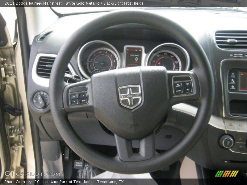 White Gold Metallic / Black/Light Frost Beige 2011 Dodge Journey Mainstreet