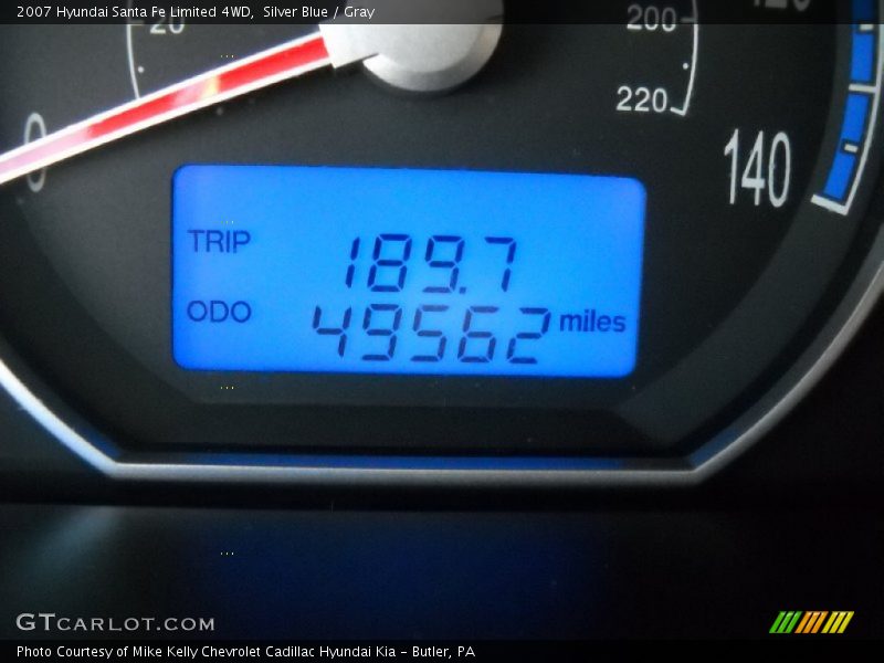 Silver Blue / Gray 2007 Hyundai Santa Fe Limited 4WD