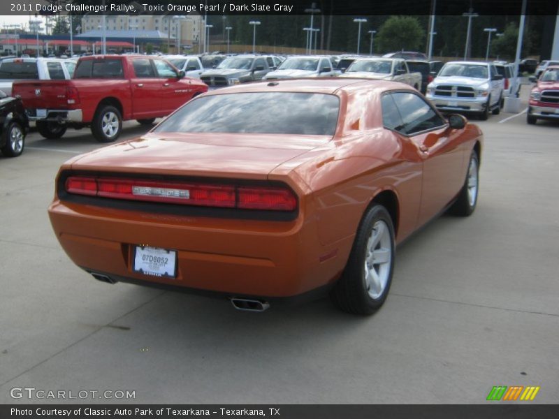 Toxic Orange Pearl / Dark Slate Gray 2011 Dodge Challenger Rallye
