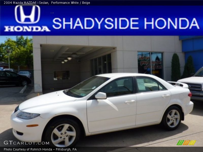 Performance White / Beige 2004 Mazda MAZDA6 i Sedan