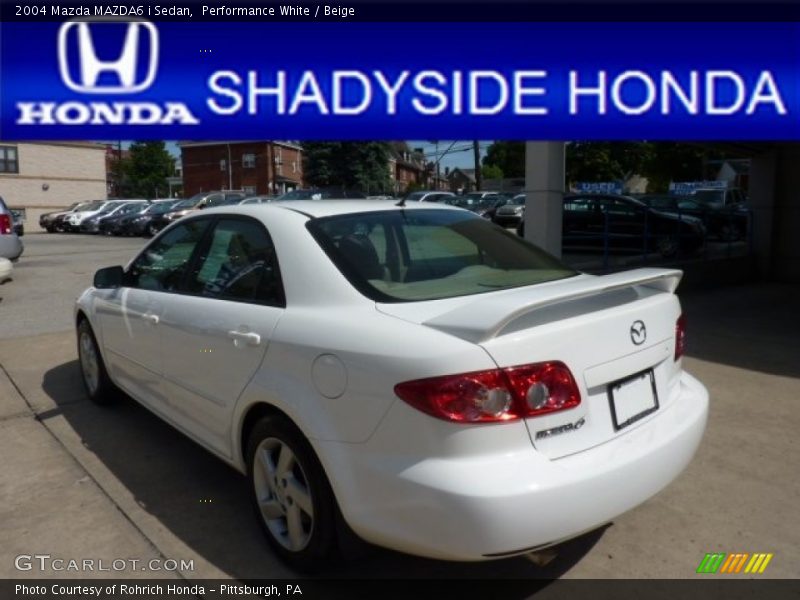 Performance White / Beige 2004 Mazda MAZDA6 i Sedan