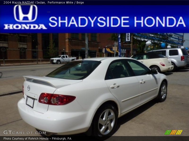 Performance White / Beige 2004 Mazda MAZDA6 i Sedan