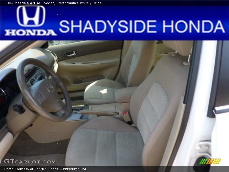 Performance White / Beige 2004 Mazda MAZDA6 i Sedan