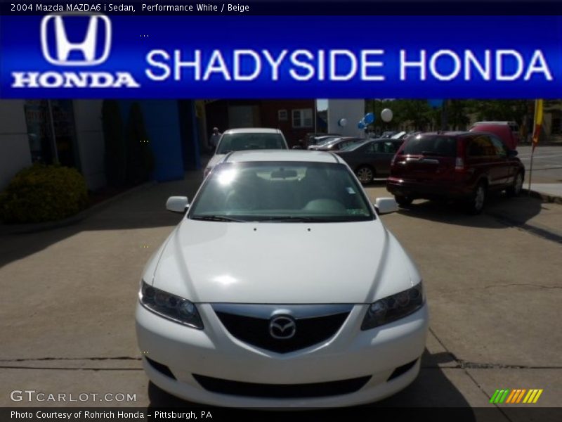 Performance White / Beige 2004 Mazda MAZDA6 i Sedan