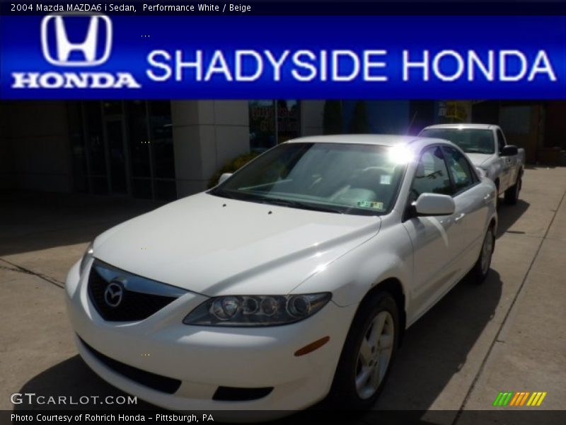 Performance White / Beige 2004 Mazda MAZDA6 i Sedan