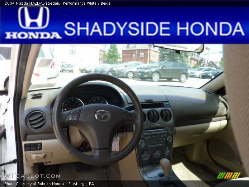 Performance White / Beige 2004 Mazda MAZDA6 i Sedan