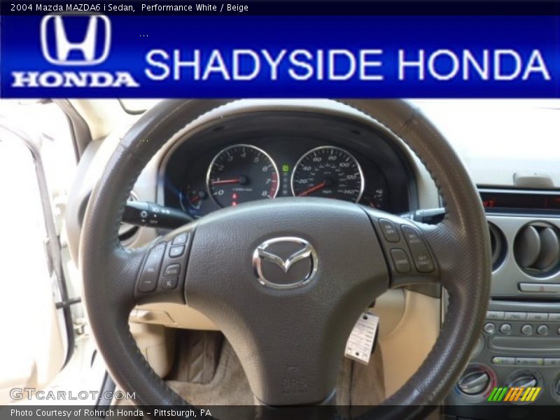 Performance White / Beige 2004 Mazda MAZDA6 i Sedan