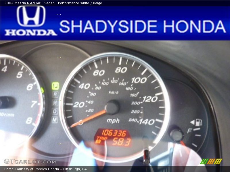 Performance White / Beige 2004 Mazda MAZDA6 i Sedan