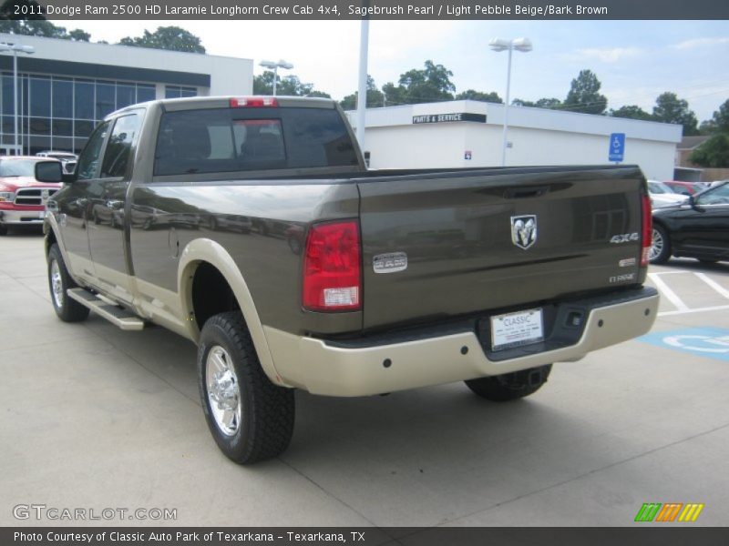 Sagebrush Pearl / Light Pebble Beige/Bark Brown 2011 Dodge Ram 2500 HD Laramie Longhorn Crew Cab 4x4
