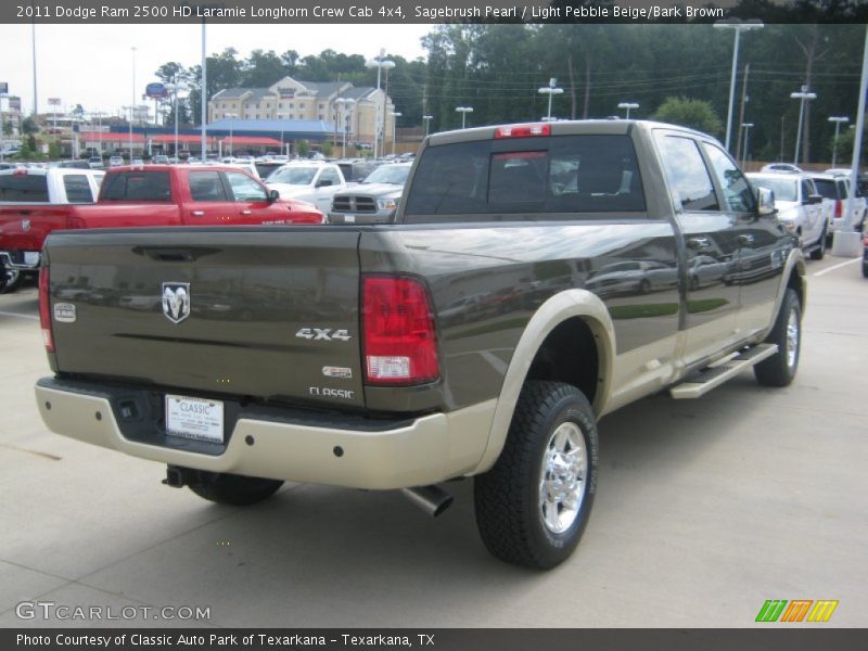 Sagebrush Pearl / Light Pebble Beige/Bark Brown 2011 Dodge Ram 2500 HD Laramie Longhorn Crew Cab 4x4