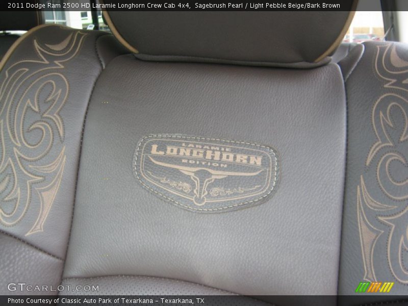 Sagebrush Pearl / Light Pebble Beige/Bark Brown 2011 Dodge Ram 2500 HD Laramie Longhorn Crew Cab 4x4