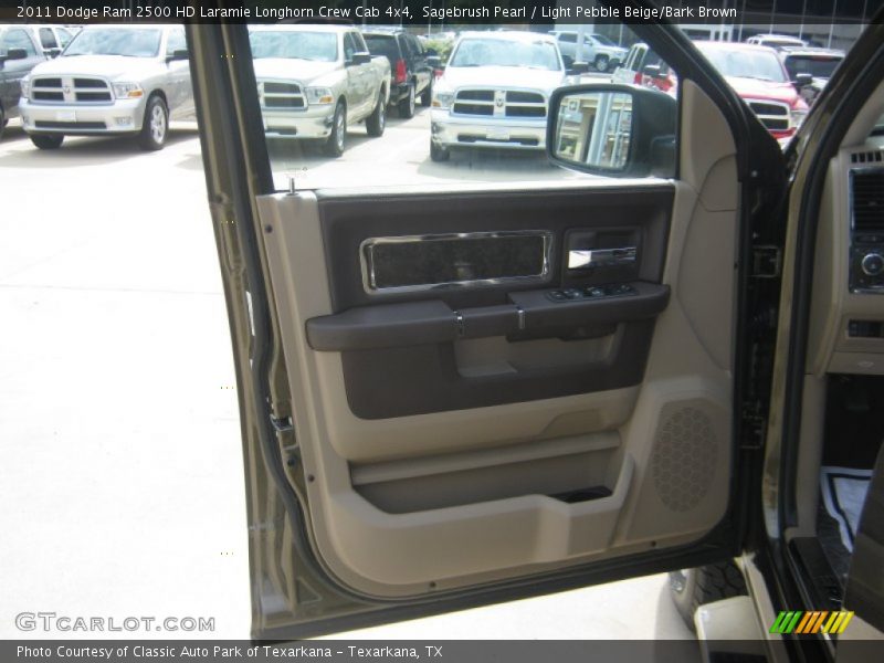 Sagebrush Pearl / Light Pebble Beige/Bark Brown 2011 Dodge Ram 2500 HD Laramie Longhorn Crew Cab 4x4
