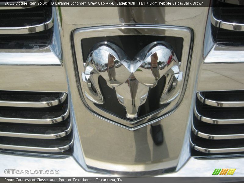 Sagebrush Pearl / Light Pebble Beige/Bark Brown 2011 Dodge Ram 2500 HD Laramie Longhorn Crew Cab 4x4