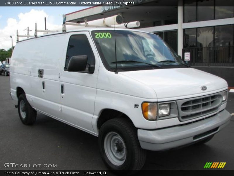 Oxford White / Medium Graphite 2000 Ford E Series Van E350 Commercial