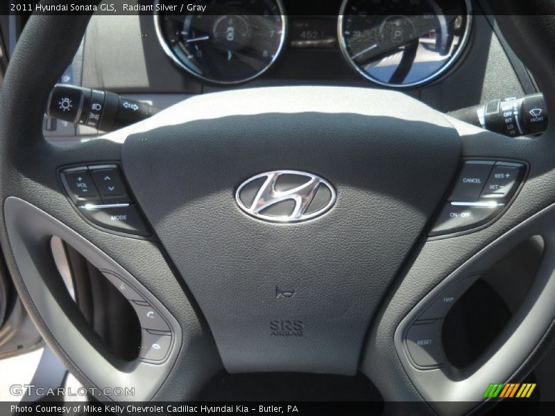 Radiant Silver / Gray 2011 Hyundai Sonata GLS