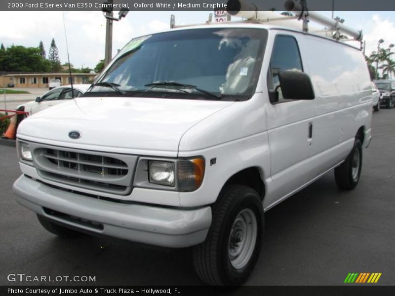 Oxford White / Medium Graphite 2000 Ford E Series Van E350 Commercial