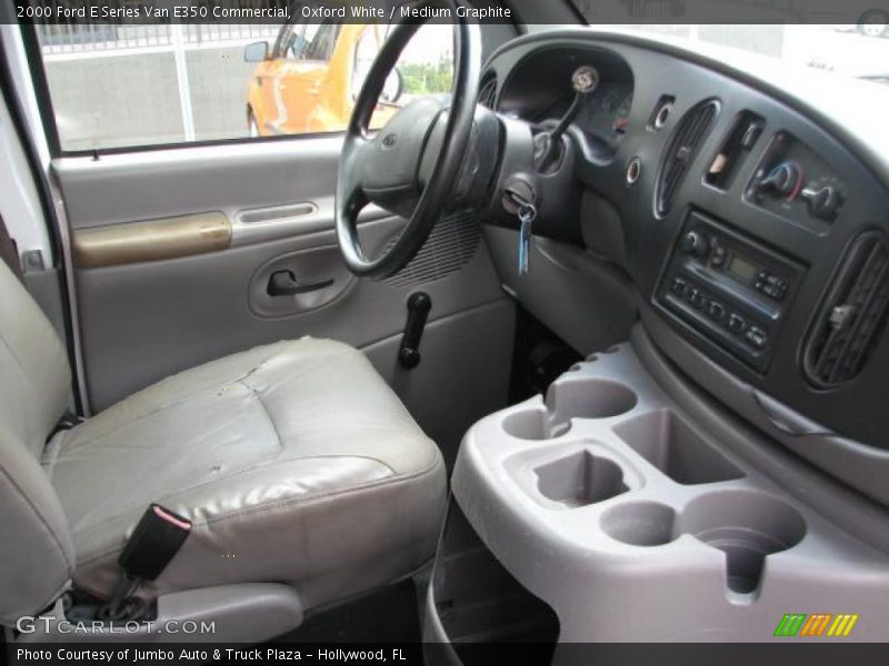 Oxford White / Medium Graphite 2000 Ford E Series Van E350 Commercial
