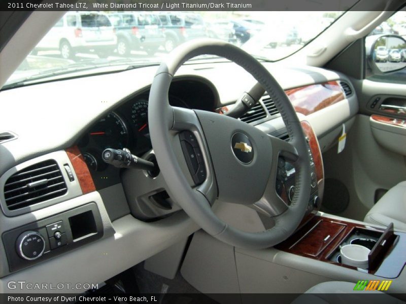 White Diamond Tricoat / Light Titanium/Dark Titanium 2011 Chevrolet Tahoe LTZ