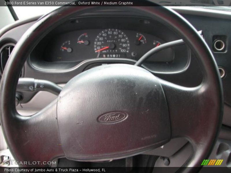 Oxford White / Medium Graphite 2000 Ford E Series Van E350 Commercial