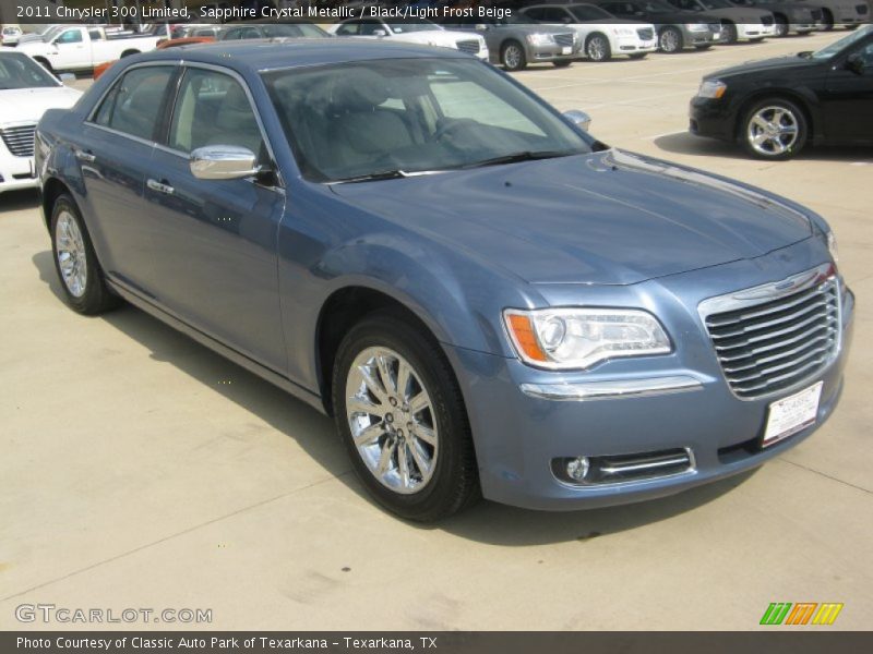 Sapphire Crystal Metallic / Black/Light Frost Beige 2011 Chrysler 300 Limited