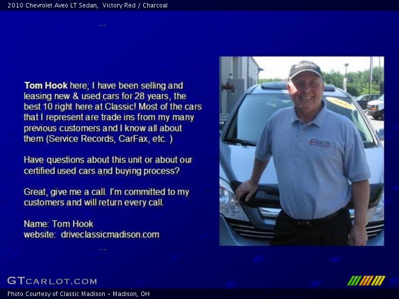 Victory Red / Charcoal 2010 Chevrolet Aveo LT Sedan