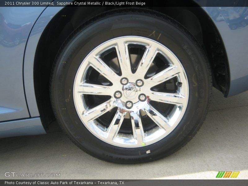 Sapphire Crystal Metallic / Black/Light Frost Beige 2011 Chrysler 300 Limited