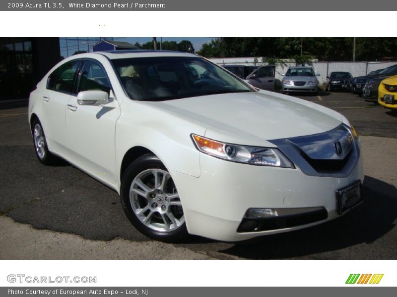 White Diamond Pearl / Parchment 2009 Acura TL 3.5