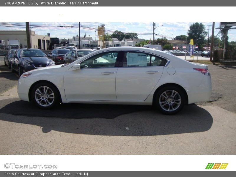 White Diamond Pearl / Parchment 2009 Acura TL 3.5
